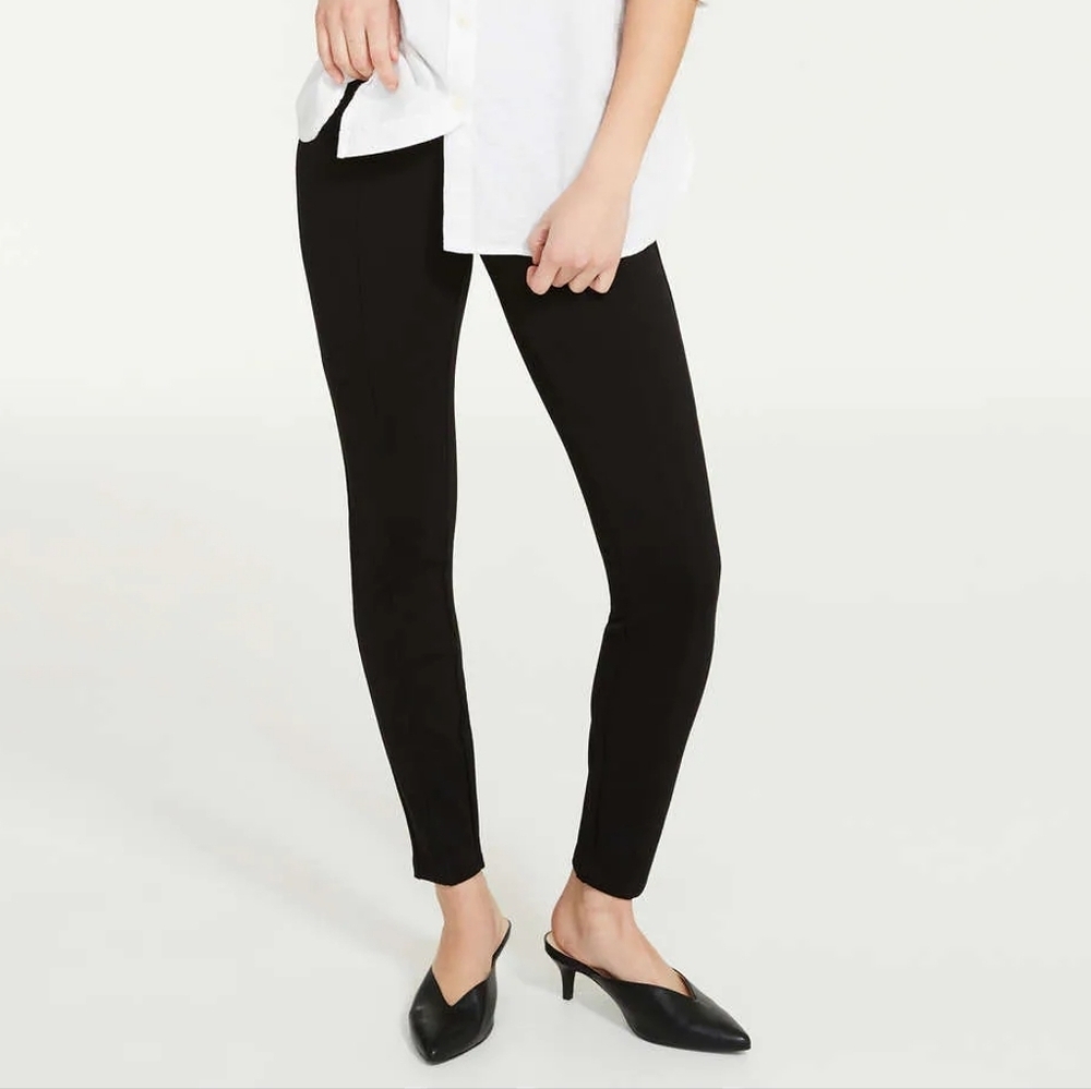 Joe Fresh Black High Waisted Rise Skinny Dress Pants Stretchy Ponte Knit small